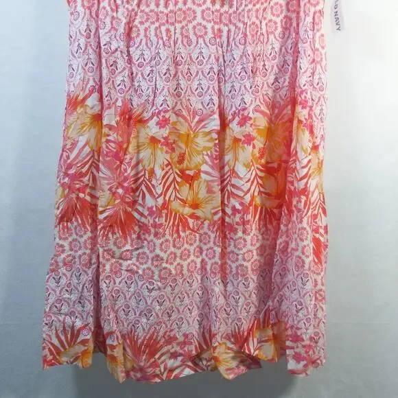 Old Navy Print Pintuck Swing Dress Summer Size Small - Picture 3 of 9